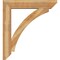 Ekena Millwork Thorton Slat Rough Sawn Bracket w/ Offset Brace, Western Red Cedar, 8"W x 40"D x 44"H BKT0806X40X44THR06RWR - alternate 3